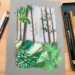 landschappen tekenen en schilderen