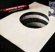 3d tekenen op papier