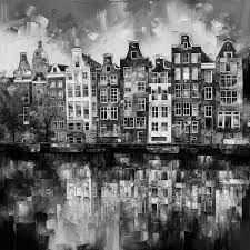 zwart wit schilderij