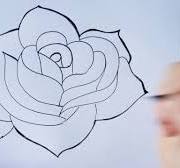 tekenen roos