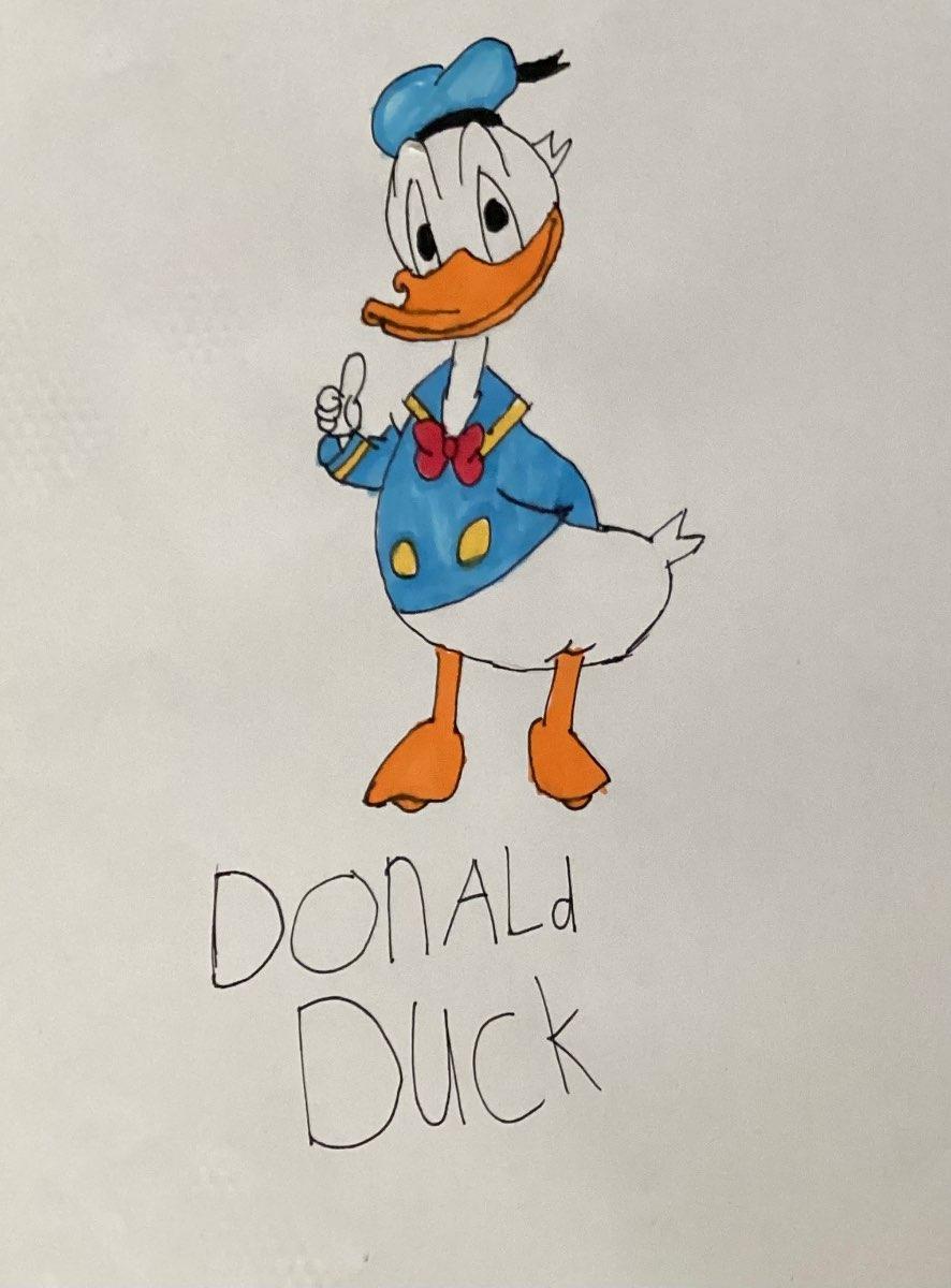 donald duck tekenen in stappen
