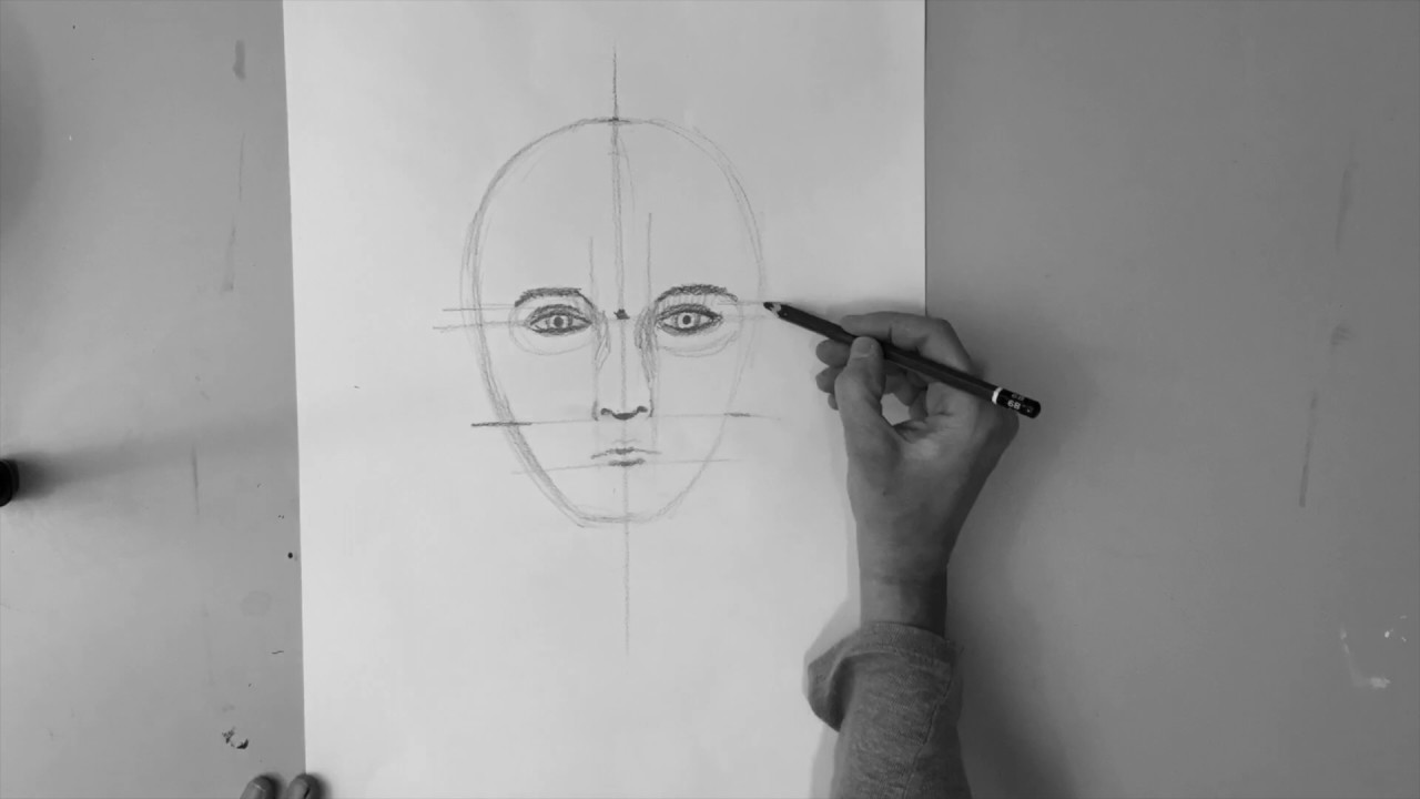 gezicht tekenen in stappen