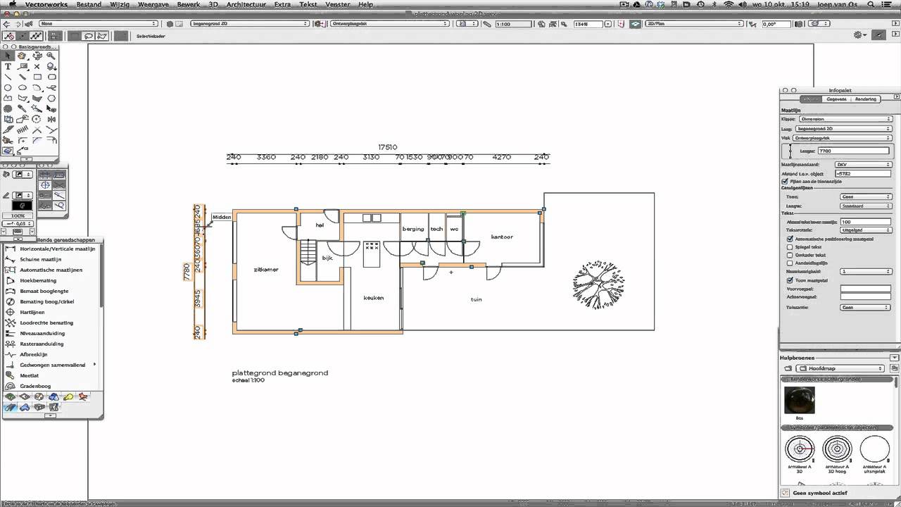 plattegrond tekenen op computer