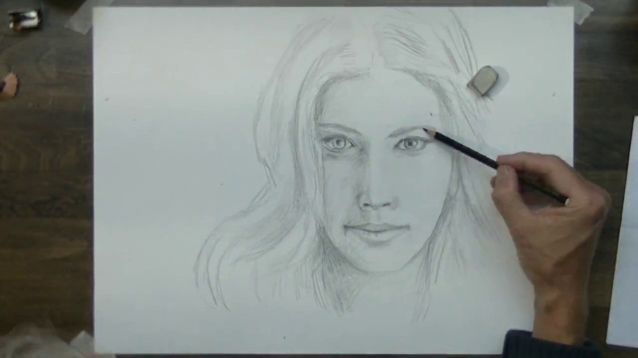 portret tekenen met potlood