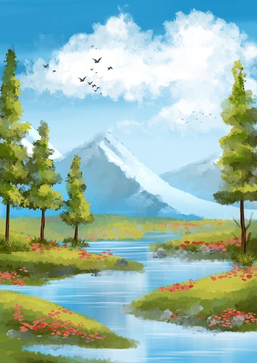 landschap leren tekenen